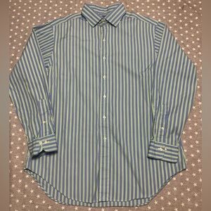 Ralph Lauren Blue and Green Striped Dress Shirt